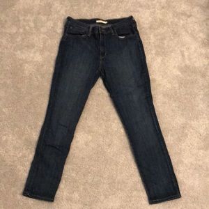 Levi Strauss High Rise Skinny Jean Dark Blue